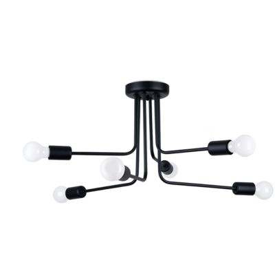 Lustre en acier 6 lampes 68x68x33cm Sollux