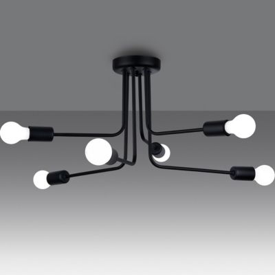 Lustre en acier 6 lampes 68x68x33cm Sollux