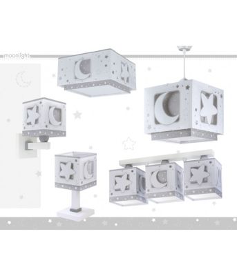 Dalber Lampe Suspension Enfant Stars Étoiles Gris - Luminaire Plafonnier Pour Chambre D'Enfant