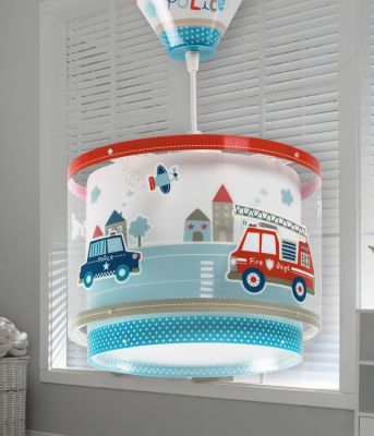 Lustre et lampe suspension enfant Police et Pompiers