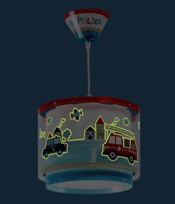 Lustre et lampe suspension enfant Police et Pompiers