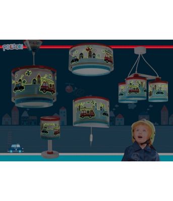 Lustre et lampe suspension enfant Police et Pompiers