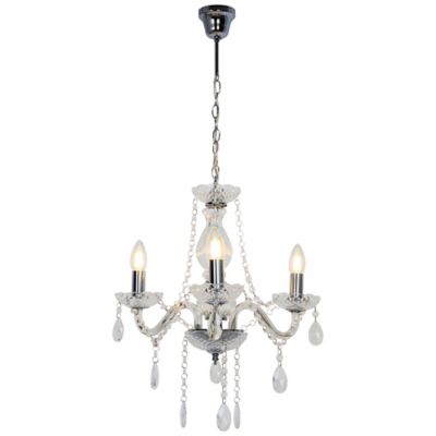Lustre Gacruz 3 ampoules E14 IP20 argent