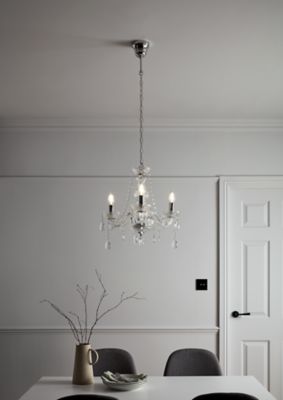 Lustre Gacruz 3 ampoules E14 IP20 argent