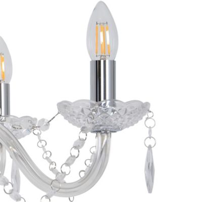 Lustre Gacruz 3 ampoules E14 IP20 argent