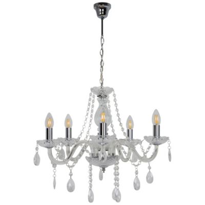 Lustre Gacruz 5 ampoules E14 IP20 argent