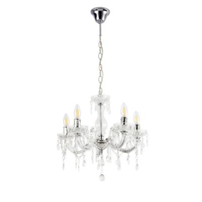 Lustre élégant 5 X E14 Blanc Diamètre 35 Cm lux.pro