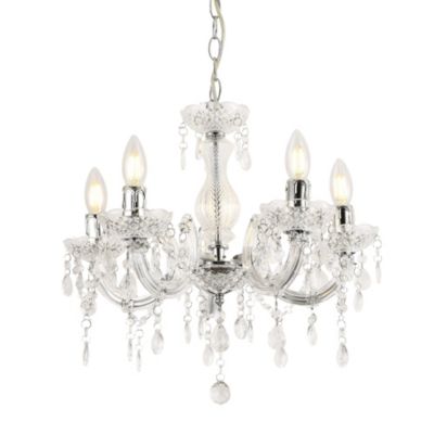 Lustre élégant 5 X E14 Blanc Diamètre 35 Cm lux.pro