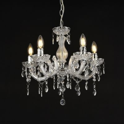 Lustre élégant 5 X E14 Blanc Diamètre 35 Cm lux.pro