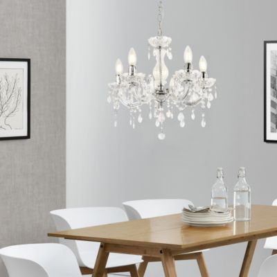Lustre élégant 5 X E14 Blanc Diamètre 35 Cm lux.pro