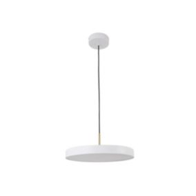 Lustre LED design rond en métal - 3 sources lumineuses - D. 45 cm - Blanc - VAUGHAN