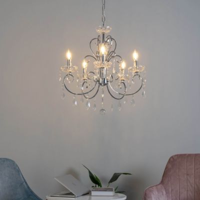 Lustre - Lustre cristal argent - Pavia