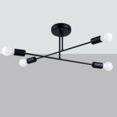 Lustres en métal, noir H: 27cm