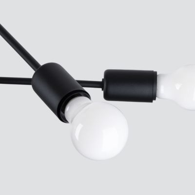 Lustres en métal, noir H: 27cm