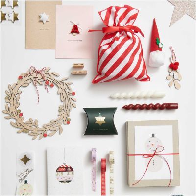 Lutin de Noël en feutrine rouge 16,5 cm
