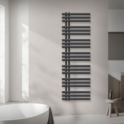 LuxeBath Radiateur Design Iron EM 500x1600 mm Anthracite Raccord Central au Bas