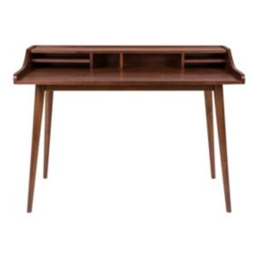 LYNGBY - Bureau Multi-Rangement MDF Placage Noyer