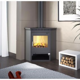 M-105 Poêle à bois en acier à double combustion 10 Kw 720x720x565 mm