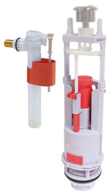Mécanisme à double poussoir à étrier avec robinet latéral NF - Somatherm For You