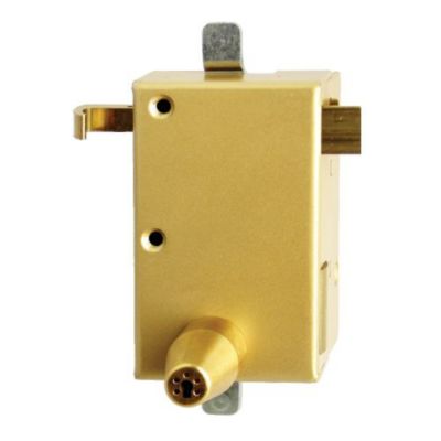Mécanisme multipoints ISEO IZIS 572 9704VFIZ01.5 vertical droite doré acier 3 points