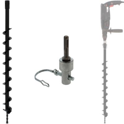Mèche de tarière 60 mm avec adaptateur pour perceuse et perforateur SDS-plus - GT MARKET