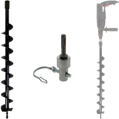 Mèche de tarière 80 mm avec adaptateur pour perceuse et perforateur SDS-plus - GT MARKET