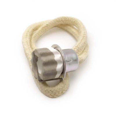 Mèche rechange pour petite lampe catalytique de 100 ml. Compatible avec toutes les marques. Tête en céramique et cordon 100% coton