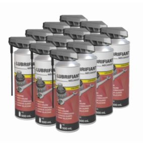 Méduze - 12 lubrifiants mécaniques polyvalents 500 mL - Au PTFE - Propre - Professionnel