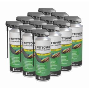 Méduze - 12 solvants pour contact électrique 400mL - Polyvalent - Séchage rapide - Professionnel