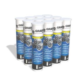 Méduze - 12 tubes de graisse supérieure bleue 400g - Grade 2 - Lisse - Anticorrosion - Multiusages