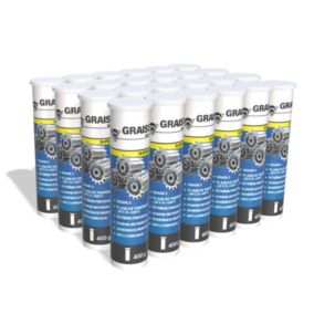 Méduze - 24 tubes de graisse supérieure bleue 400g - Grade 2 - Lisse - Anticorrosion - Multiusages