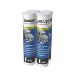 Méduze - 4 tubes de graisse supérieure bleue 400g - Grade 2 - Lisse - Anticorrosion - Multiusages