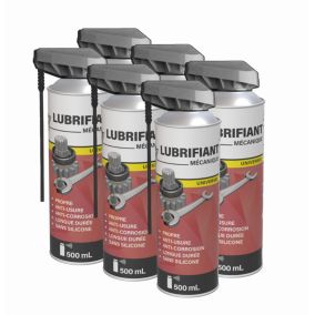 Méduze - 6 lubrifiants mécaniques polyvalents 500 mL - Au PTFE - Propre - Professionnel
