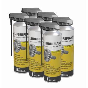 Méduze - 6 lubrifiants secs au PTFE 500mL - Polyvalent - Durable - Antifriction - Professionnel