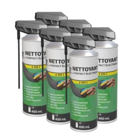 Méduze - 6 solvants pour contact électrique 400mL - Polyvalent - Séchage rapide - Professionnel