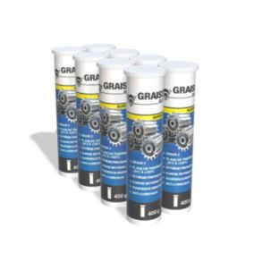 Méduze - 8 tubes de graisse supérieure bleue 400g - Grade 2 - Lisse - Anticorrosion - Multiusages