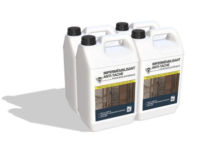 Méduze - Hydrofuge oléofuge pour bois extérieur 4 x 5L - Incolore - Sans solvant