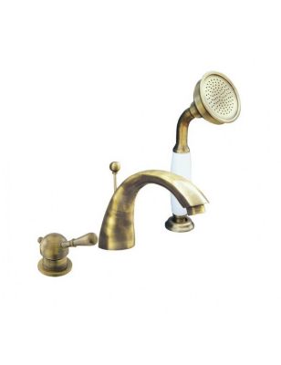 Mélangeur baignoire avec cascade haut LABE 3 trous en laiton