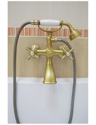 Mélangeur baignoire MORAVA RETRO laiton noir mat doré