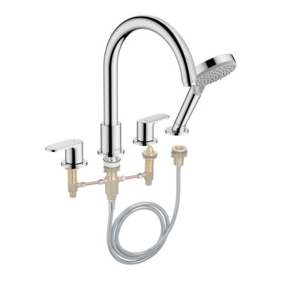 Mélangeur bain douche 4 trous HANSGROHE Vernis Blend chromé + corps d'encastrement