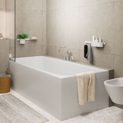 Mélangeur bain douche 4 trous HANSGROHE Vernis Blend chromé + corps d'encastrement