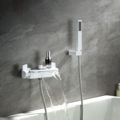 Mélangeur de bain mural blanc, Biggo
