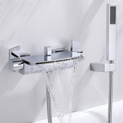 Mélangeur de bain mural chrome, Lorent