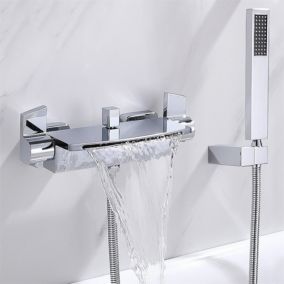 Mélangeur de bain mural chrome, Lorent