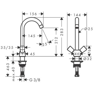 Mélangeur de cuisine HANSGROHE Logis M31 chromé + nettoyant Briochin
