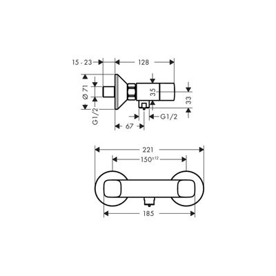 Mélangeur douche HANSGROHE Logis chromé