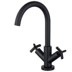Mélangeur évier de cuisine noir mat Essebagno Essekross