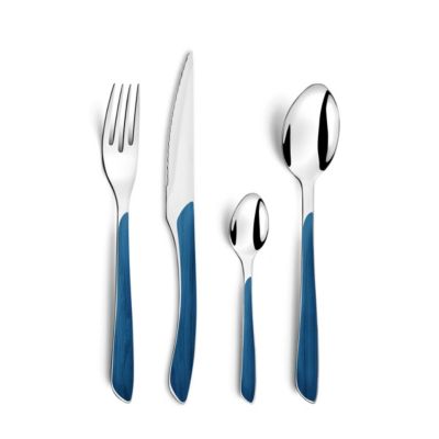 Ménagère 24 pièces Bleu marine Bleu - Eclat Nature par Amefa