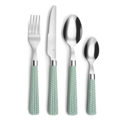 Ménagère 24 pièces  - Paille Vert d'eau par Pradel Essentiel