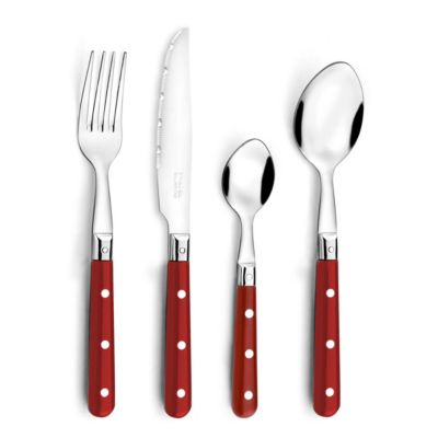 Ménagère 24 pièces Rouge - Bistro-Club Rouge par Pradel Essentiel
